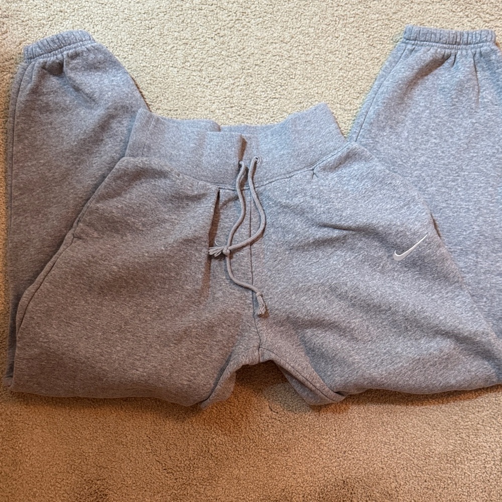 Nike Grey Athletic Joggers with Drawstring